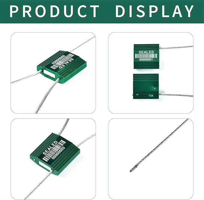 100 Green Steel Cable Seals - Image 4