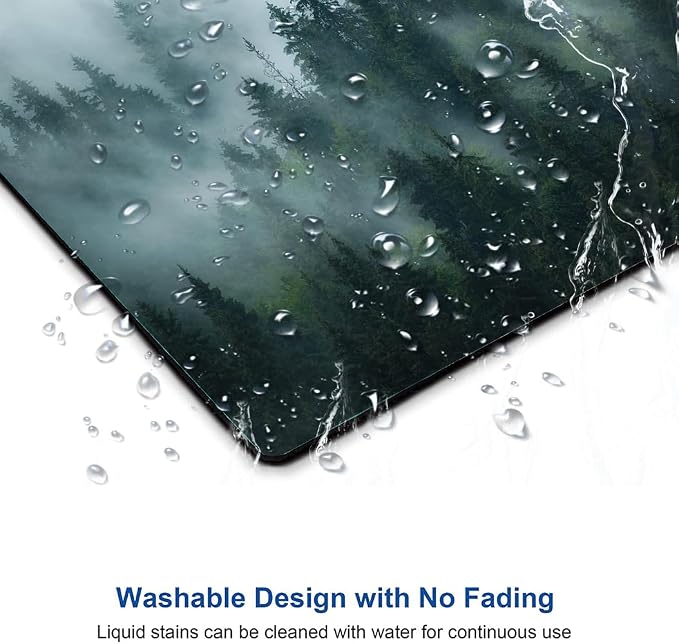 Mouse Pad, Fog Forest Mouse Mat, Waterproof Non-Slip Rubber Base MousePads - Image 5