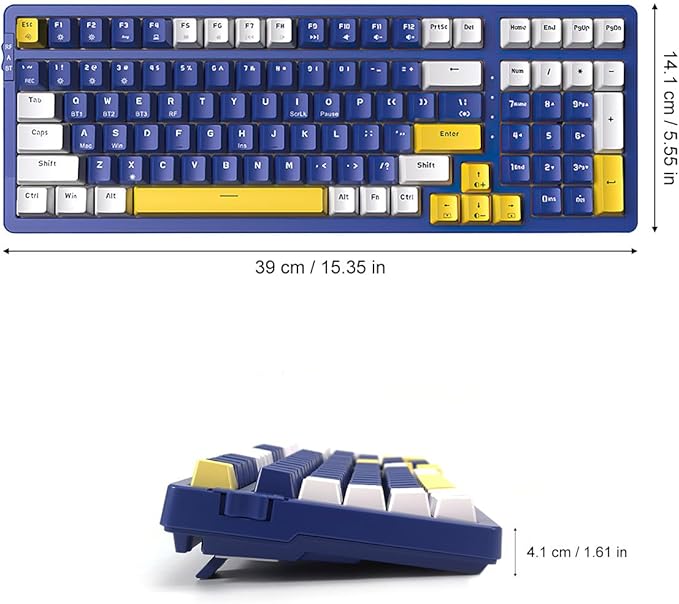 Merdia Wireless Mechanical Keyboard, Triple Mode 2.4G/USB-C/BT Gaming Keyboards - Image 7