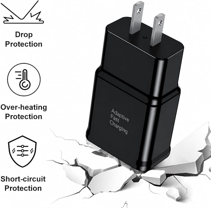 Type C Charger Fast Charging, 2 Pack USB C Android Phone Wall Charger Block & - Image 4