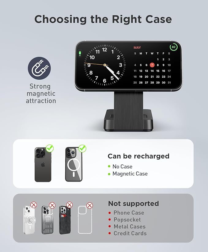 3 in 1 Magnetic Wireless for iPhone Charging Station: Foldable Portable Charger - Image 2