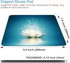 White Lotus Mouse Pad, Cute Floral Mouse pad, Custom Small Mouse Pads - Image 2