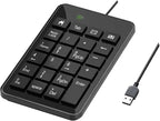 Wired Number Pad, USB Numpad 23 Key Numeric Keypad Financial Accounting by Loonasa