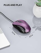 TECKNET USB Wired Mouse, 3600DPI Corded Computer Mouse - Image 5