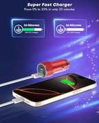 Fast Car Charger for iPhone 16, USB C Charging iPhone 2Pack Dual USB C Port Car - Image 2