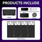 DJ Table Stand Portable booth, Foldable DJ Stand Booth, Heavy-Duty Adjustable - Image 8