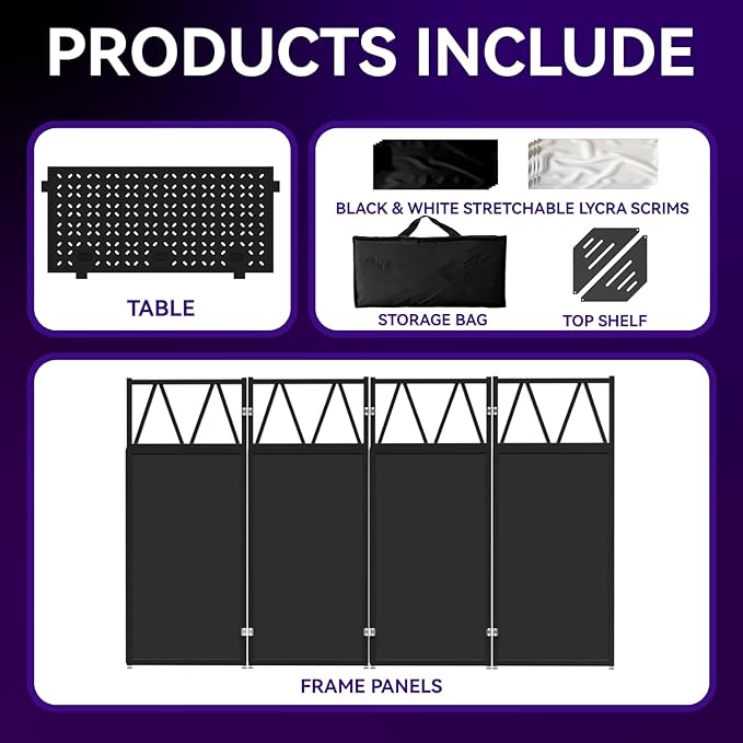 DJ Table Stand Portable booth, Foldable DJ Stand Booth, Heavy-Duty Adjustable - Image 8