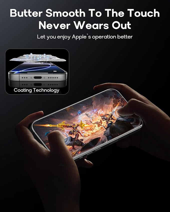 3 Pack for iPhone 14/iPhone 13 Pro/iPhone 13 Tempered Glass Screen - Image 7