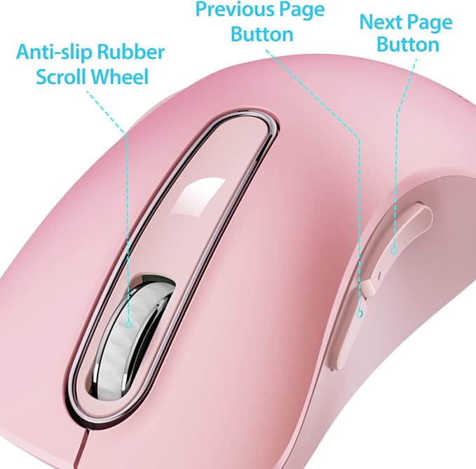 memzuoix 2.4G Wireless Mouse, 1400 DPI Mobile Optical Cordless Mouse - Image 5