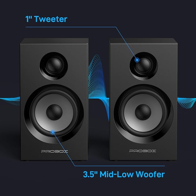 BT16 Active Bookshelf Speakers 3.5" Woofer - Image 8