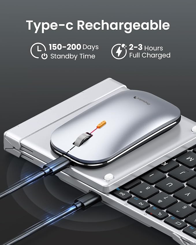 ProtoArc Foldable Keyboard and Mouse, XKM01 True Full-Size Folding Wireless - Image 6