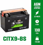 Interstate Batteries YTX9-BS 12V 8Ah Powersports Battery 130CCA AGM - Image 3
