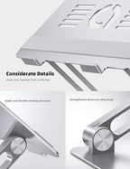 Lamicall Adjustable Laptop Stand, Portable Laptop Riser, Aluminum Laptop Stand - Image 8