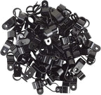 GTSE Black Nylon Plastic Cable Clamps, 1/2" Screw Mounts - Image 3