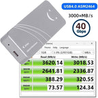 CY USB4.0 Type-C USB4 40Gbps to PCI-E 4.0 X4 SSD NVME NGFF M-Key Enclosure - Image 6