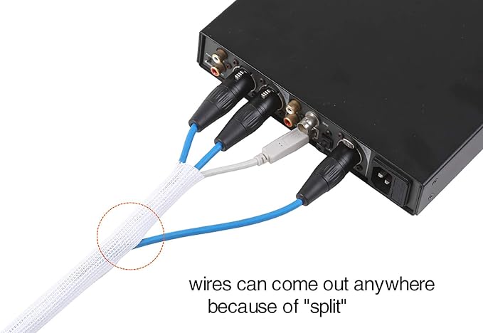 Alex Tech 10ft - 3/4 inch Cord Protector Wire Loom Tubing Cable Sleeve Split - Image 3