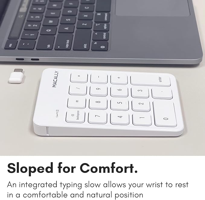Macally USB C Wireless Number Pad | Numeric Keypad - Image 4