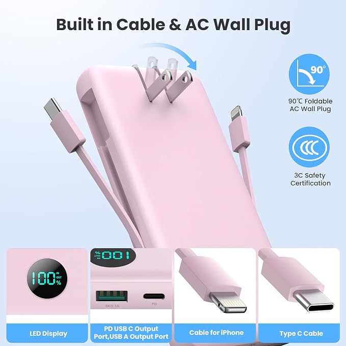 Portable Charger 33800mAh USB C Power Bank - Image 2