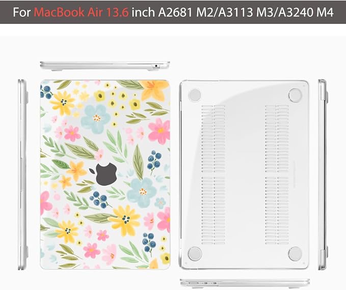 Teryeefi for MacBook Air 13.6 inch Case M4 A3240/M3 A3113/M2 A2681, Hard Shell - Image 7