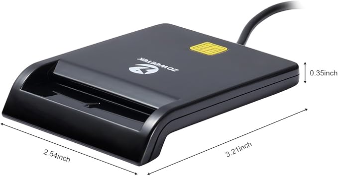 ZOWEETEK CAC Card Reader Military, Smart Card Reader DOD Military USB Common - Image 6