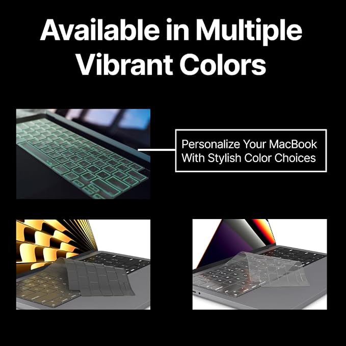 Kuzy Clear Premium MacBook Pro 14 inch Keyboard Cover M4 16" 2025 2024 2023 M3 - Image 8