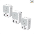 TESSAN European Travel Plug Adapter USB C 3 Pack, PD 20W US to Europe Plug by TESSAN