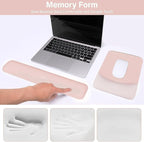 MOSISO Wrist Rest Support for Mouse Pad&Keyboard Set, Rectangular Ergonomic - Image 4