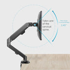 Monitor Arm Desk Mount Single 17-34 inch Portable Adjustable Vesa Stand Gas - Image 6