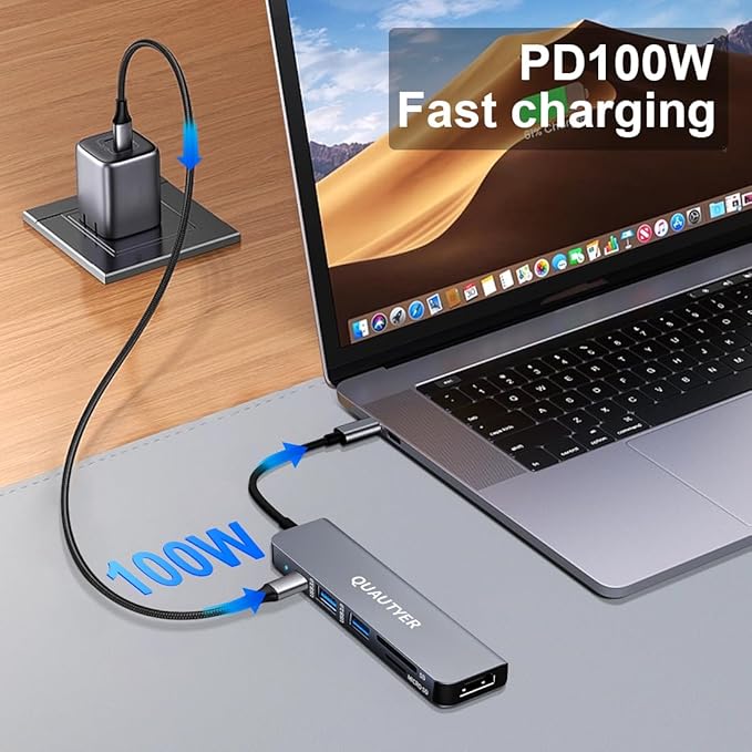 USB C Hub Multiport Adapter Dongle - Image 4