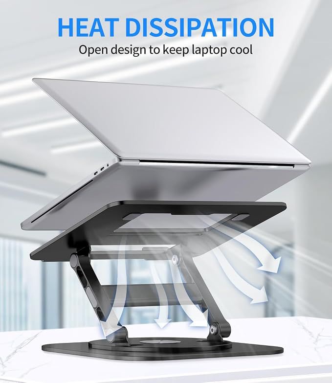 Adjustable Laptop Stand with 360 Rotating Base, Stable Computer Stand - Image 6