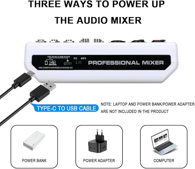 BOMGE Audio Mixer, Sound Board Mixing Console - Image 9