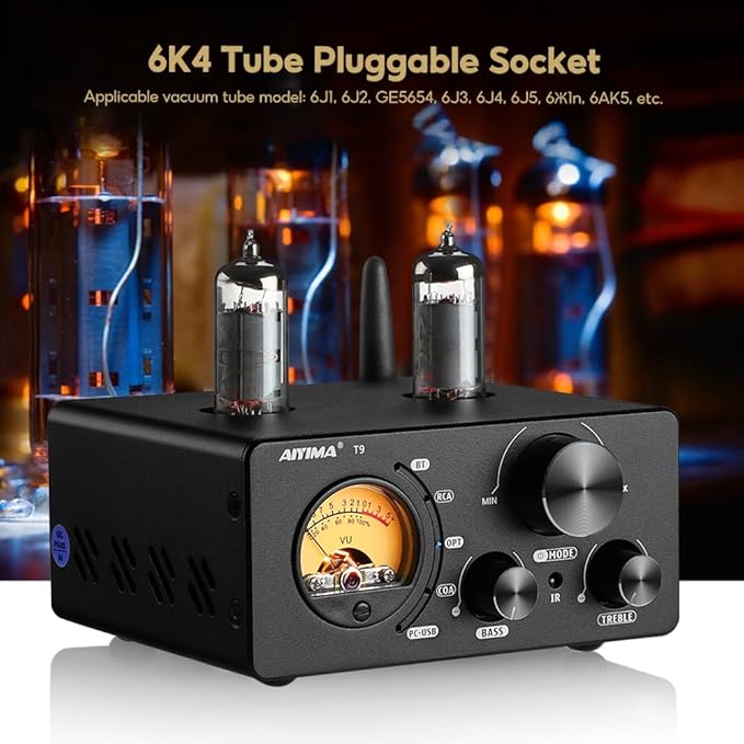 AIYIMA T9 100W*2 Bluetooth Stereo Amplifier Class D Amp 2.0/2.1 Channel Tube - Image 4