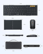 ProtoArc Foldable Keyboard and Mouse, XKM01 True Full-Size Folding Bluetooth - Image 9