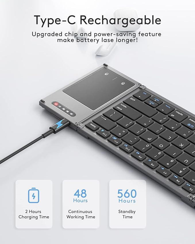 Samsers Foldable Bluetooth Keyboard - Image 5