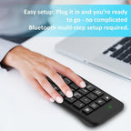 Wireless Number Pad with Battery, Enhanced Efficiency with 23 Keys Numeric - Image 3