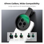 K&F Concept 67mm Clip-on ND2-32 Phone Camera Lens Filter Kit - Image 2