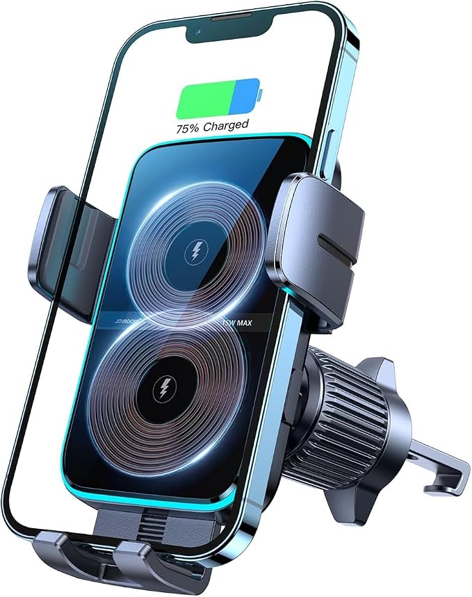 JOYROOM Wireless Car Charger Mount【Dual Coil】 Car Phone Holder Charger - Image 8