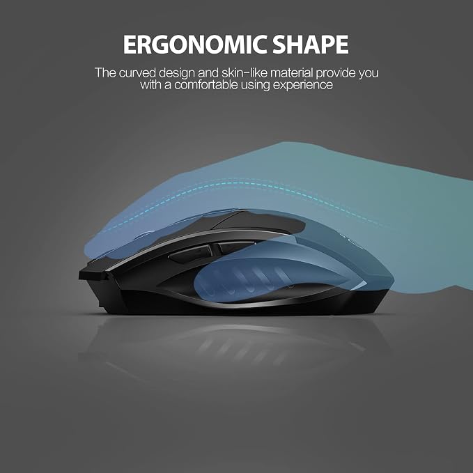 INPHIC Wireless Mouse Rechargeable, Upgraded Visible Battery, 2400 DPI - Image 7