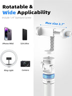 Kaiess 62" Phone Tripod & Selfie Stick, Extendable Photography Light Stand - Image 5