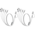 4-in-2 Multi Charging Cable for Apple Watch Charger/Samsung/iPhone Charger by HitfineLLC