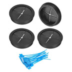 uxcell 4Pcs Cable Cord Grommet, 2-3/8" Rubber Desk Grommets Wire Pass Through by uxcell