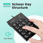 Perixx PPD-202 Wired 19 Keys Slim Numeric Keypad, Big Print Font, Silent - Image 4