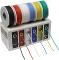 Hook up Wire Kit 30 Gauge Flexible Silicone Rubber Electric Wire 6 Colors 32.8 by CBAZY