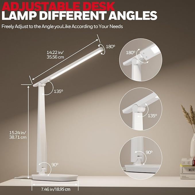 Honeywell Desk Lamp for Home Office, Dimmable LED Desk Light - Image 5