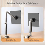 Magnetic Tablet Stand for Desk Aluminum Alloy Phone iPad Desk Holder Overhead - Image 2