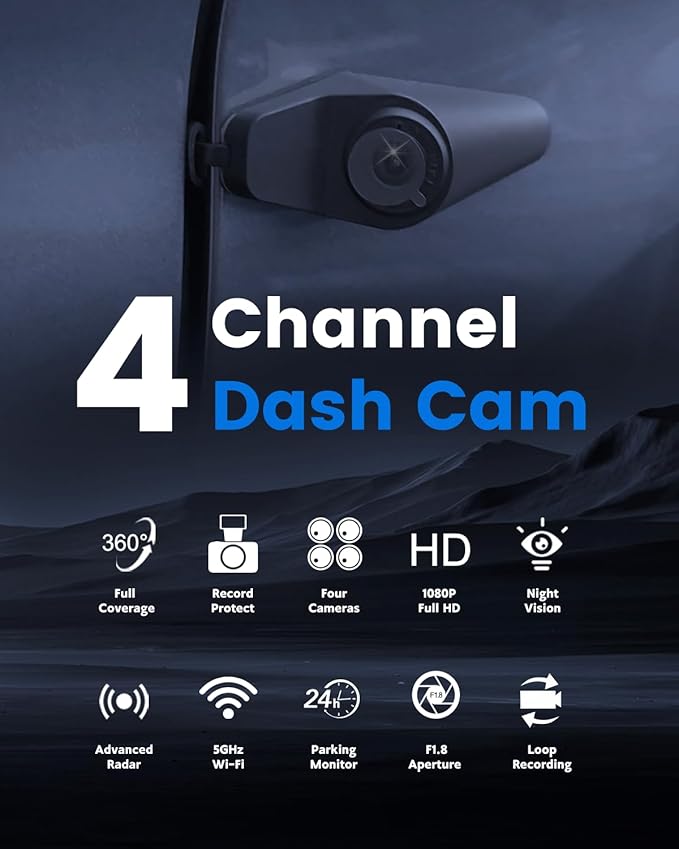 Sprleaf 4-Channel Dash Cam - Image 3