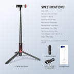 NEEWER Basics PA991 Selfie Stick Tripod Compatible - Image 8