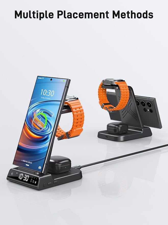 Wireless Charger for Samsung Charging Station, 3 in 1 Android Phone Charger for - Image 5