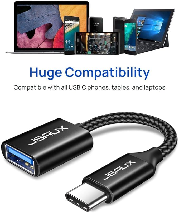 JSAUX USB C to USB 3.0 Adapter, Type C Male to USB Female OTG Cable Compatible - Image 7
