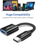 JSAUX USB C to USB 3.0 Adapter, Type C Male to USB Female OTG Cable Compatible - Image 7